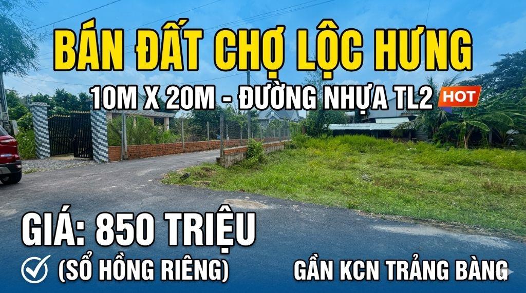 chính chủ bán đất làm kho xưởng phường an tịnh trảng bàng đường tỉnh lộ 2 