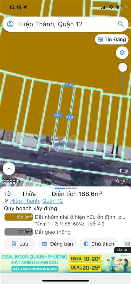 Bán nhà 1t2l, 6x26.2m, mặt tiền nguyễn ảnh thủ, p. hiệp thành, q12, thuê 45tr/th, thổ cư 100%