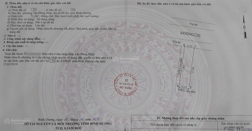 Bán căn góc 1t2l 4x18m, đường n1 kdc lê phong 1 p. tân đông hiệp gần bệnh viên dĩ an