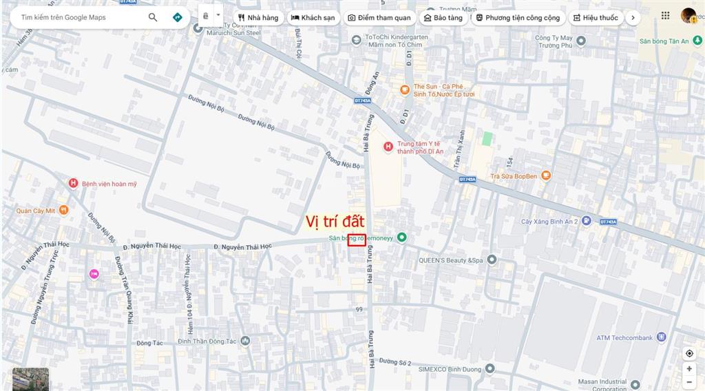 Bán nhà cấp 4 (5.8x21m), mặt tiền nguyễn thái học p.tân đông hiệp gần ttyt dĩ an, đang thuê 10tr/th