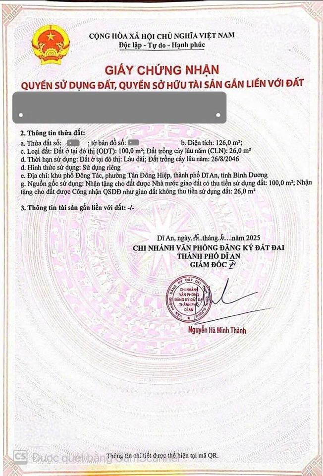 Bán nhà cấp 4 (5.8x21m), mặt tiền nguyễn thái học p.tân đông hiệp gần ttyt dĩ an, đang thuê 10tr/th