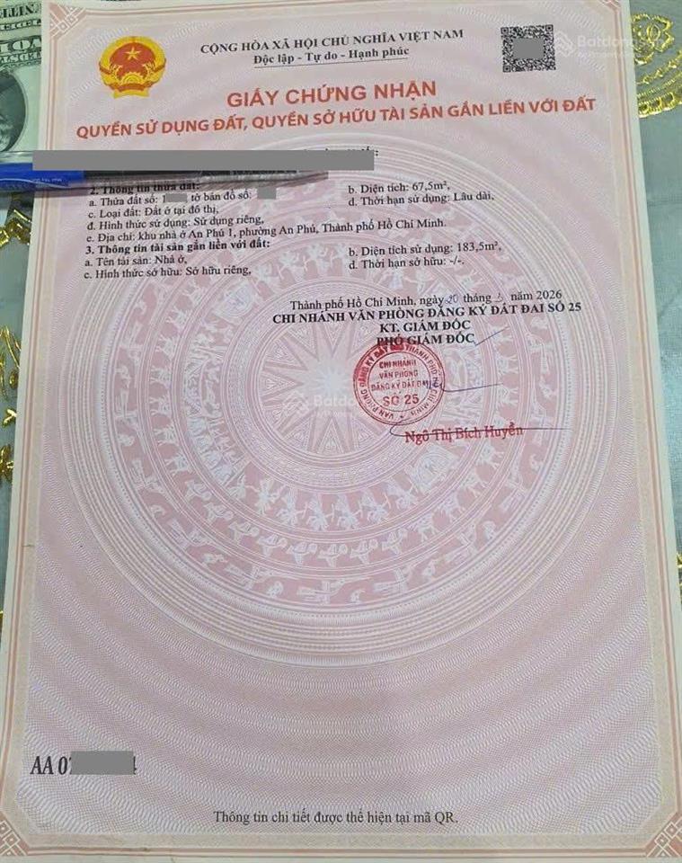 Bán nhà mới 1t2l 4.5x15m hoàn công, đường d1 kdc an phú 1 p. an phú, full nội thất