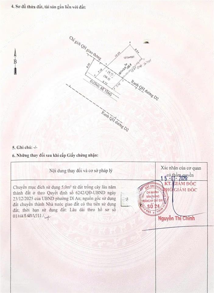 Bán đất biệt thự 9.7x22m, hẻm tân long p. dĩ an gần chợ tân long