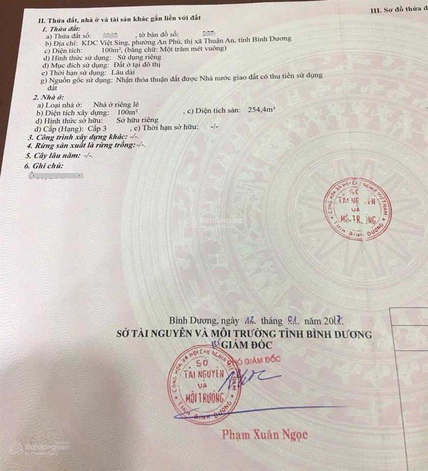 Bán nhà 1t2l 5x20m, đường d11 kdc việt sing kế chợ việt sing (hoàn công, kinh doanh được)