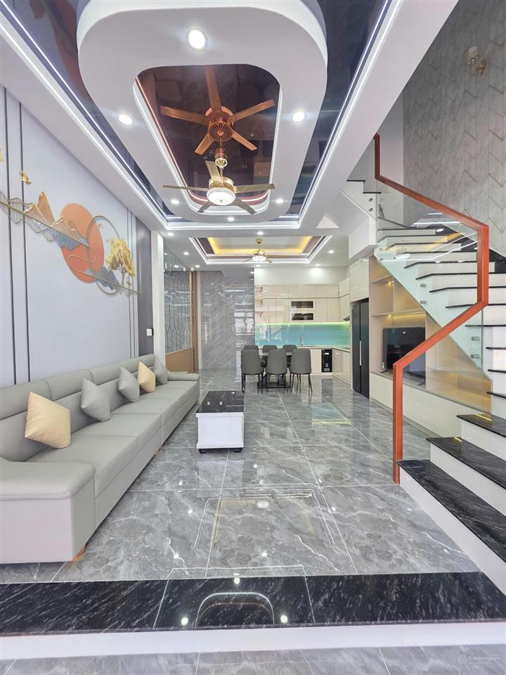Bán nhà mới 1t3l 5x12.5m hoàn công, đường n2 kdc đông hòa c p. đông hòa, full nội thất