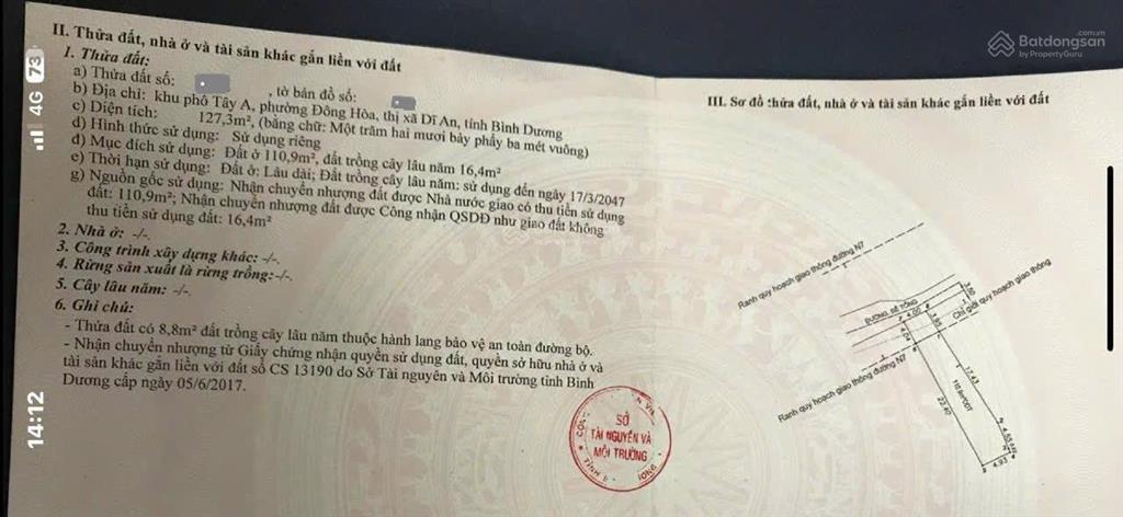 Bán nhà 1t1l 4x26.5m, hẻm đông minh gần chợ dĩ an 1 (giá tốt)
