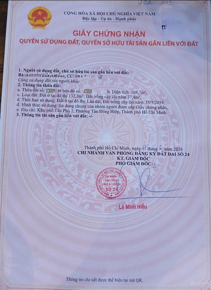 Bán đất 9.2x15.5m, hẻm bùi thị xuân gần chợ tân bình