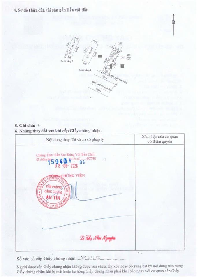 Bán nhà 1t2l 4.5x17m, đường n1 kdc thiên phúc gần ngã tư bình chuẩn (hoàn công)