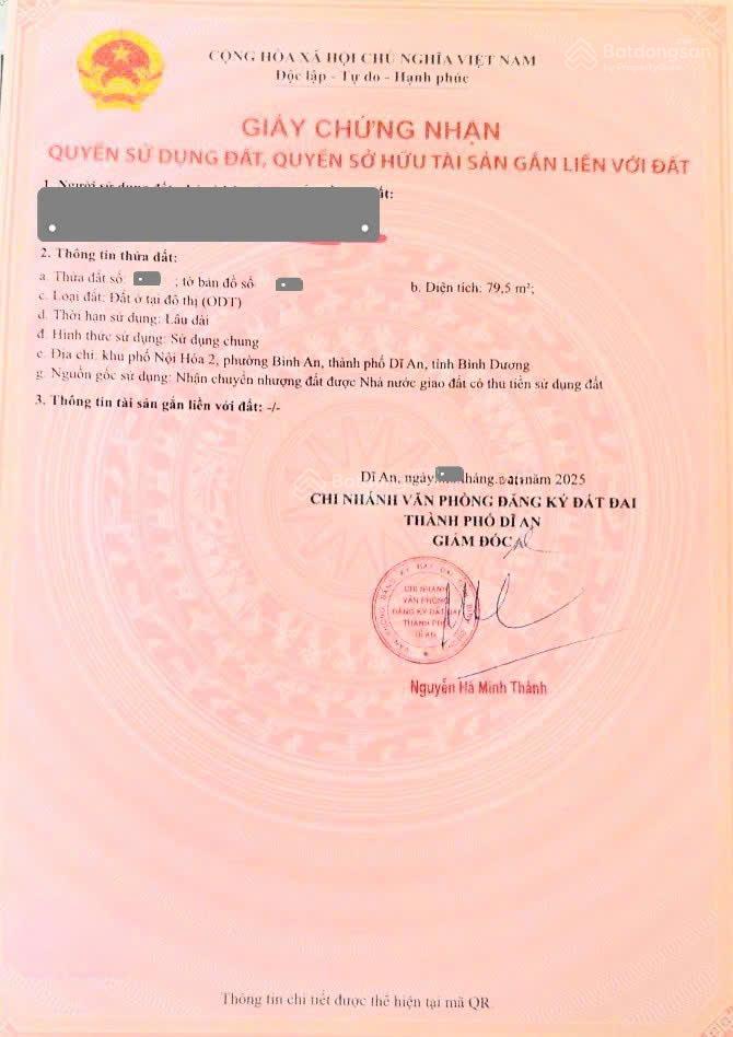 Bán đất 4x20m, đường n1 kdc phú hồng thịnh 10 (không vướng tủ điện)