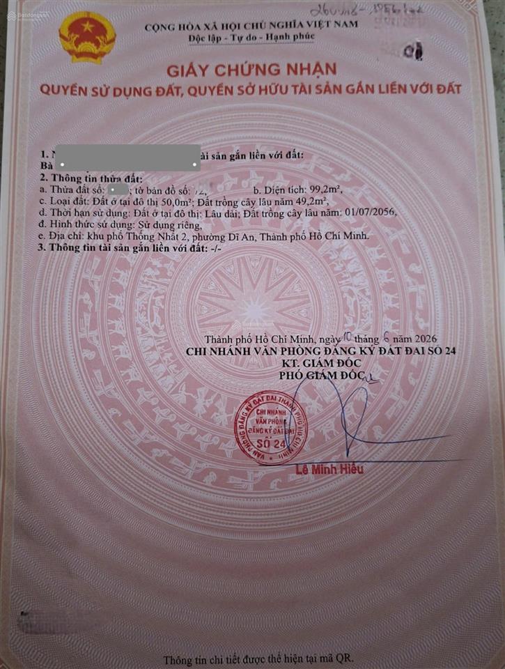 Bán dãy trọ 5x20m, hẻm nguyễn đức thiệu gần chợ xóm nghèo (giá rẻ)