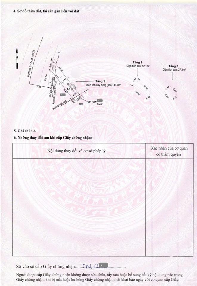 Bán nhà mới 1t2l 4.6x27m, mặt tiền đt 743a gần kcn sóng thần 2 (sầm uất, hoàn công)