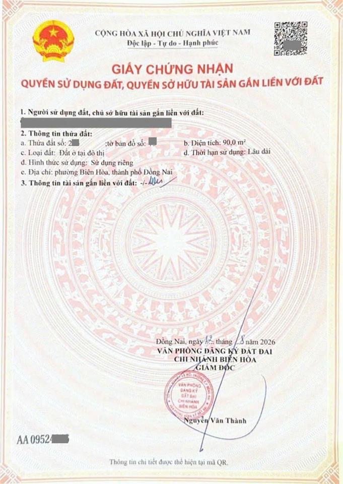 Bán đất 5x18m, mặt tiền phạm văn diêu (sầm uất, thổ cư 100%, quá rẻ)