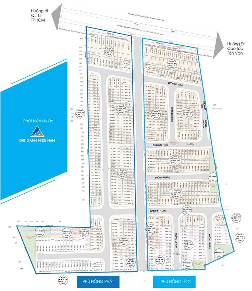 Bán đất 4x19.3m, đường d6 kdc phú hồng lộc gần aeon bình dương (giá rẻ)