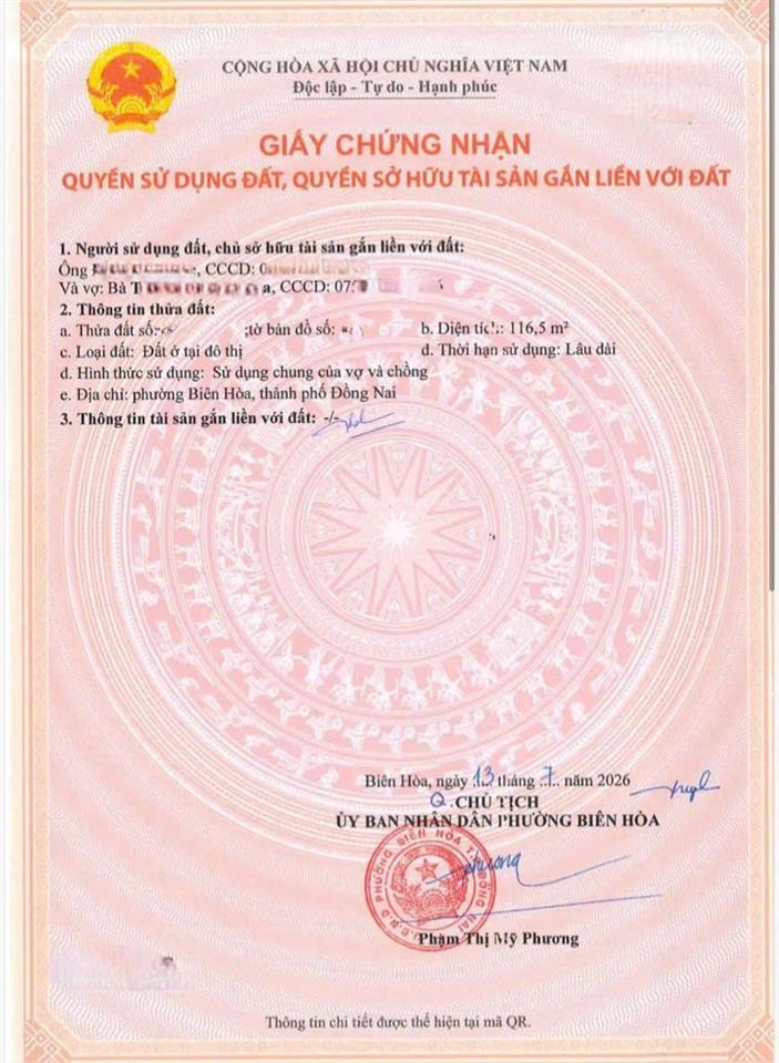 Bán đất 5x23.5m, đường số 4 kdc tân hạnh (không vướng, giá rẻ)