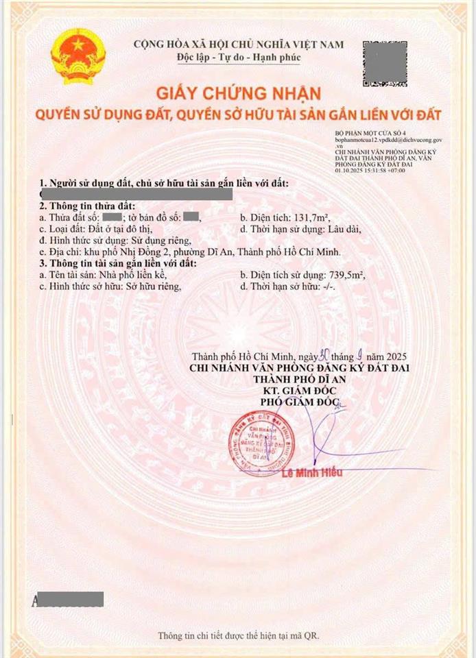 Bán nhà 1t5l 6x22m, đường l trung tâm hành chính dĩ an (hoàn công, kinh doanh)