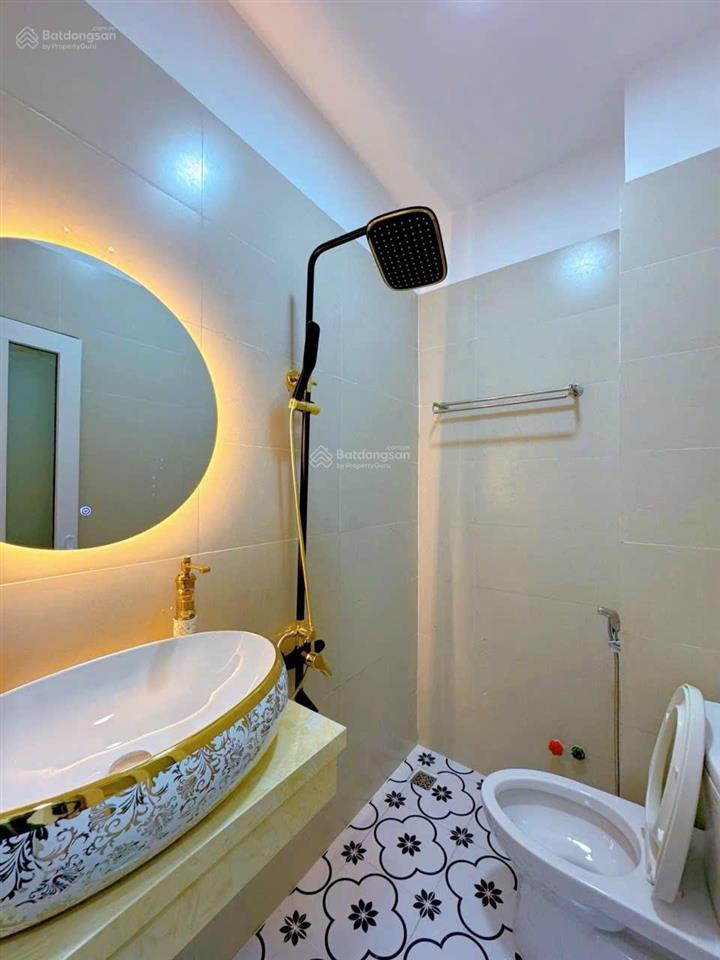 Nhà mới full nội thất trệt 3 lầu có 3pn 4wc hẻm xe hơi gần emart phan huy ích