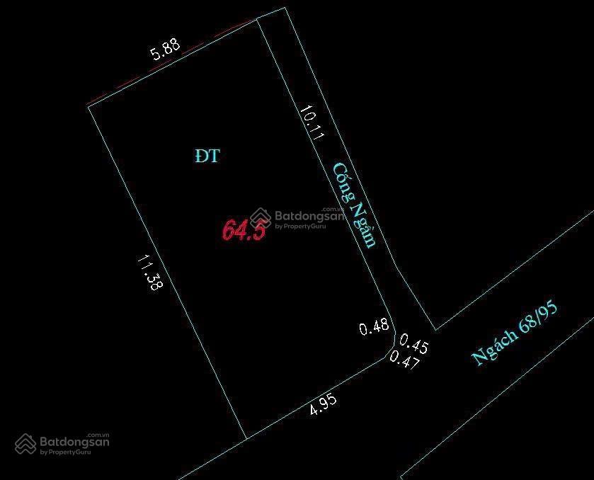 Bán đất tại đông dư, gia lâm, 2,3 tỷ, 65 m2, mặt ngõ thông, ô tô, mặt đường rộng, xây nhà cực đẹp