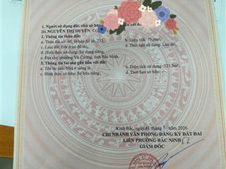 Chính chủ bán nhà liền kề 75m2, 13,5 tỷ tại cl 1438, him lam green park, bắc ninh