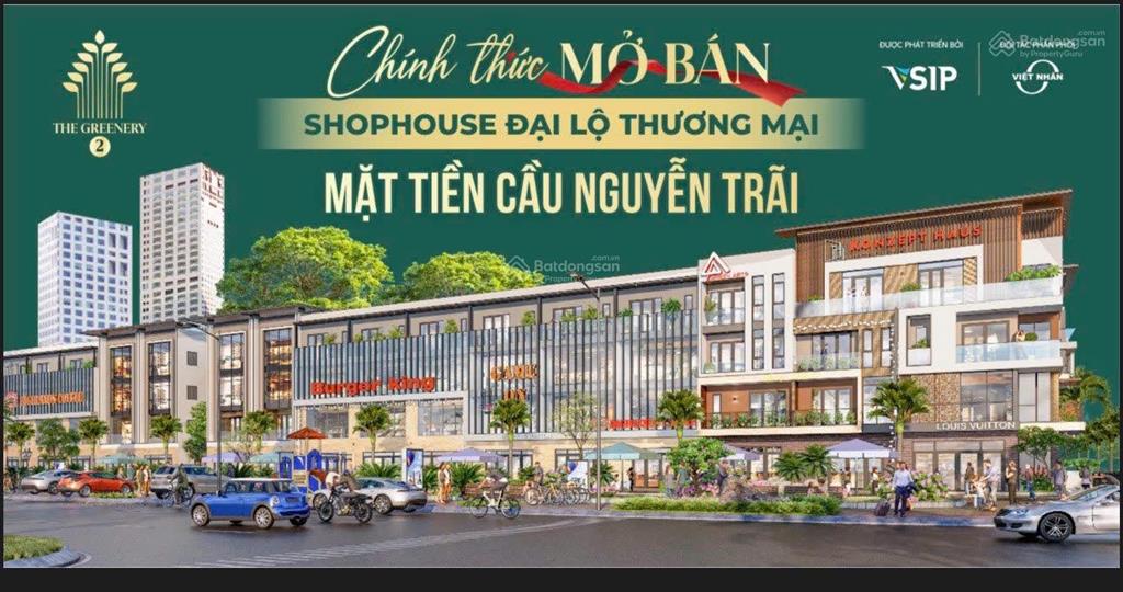 Bán shophouse 120m2, giá 11.7 tỷ đại lộ danh vọng nguyễn trãi vsip  wall street của hải phòng