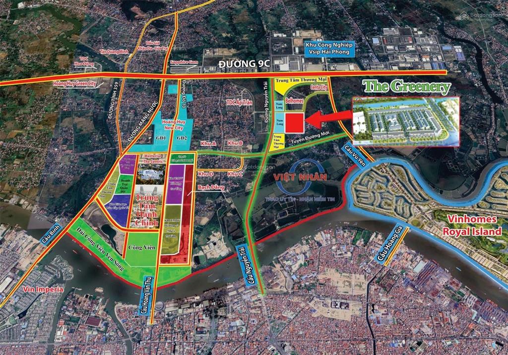 Siêu hot liền kề the greenery hải phòng, 4,6 tỷ, 75m2