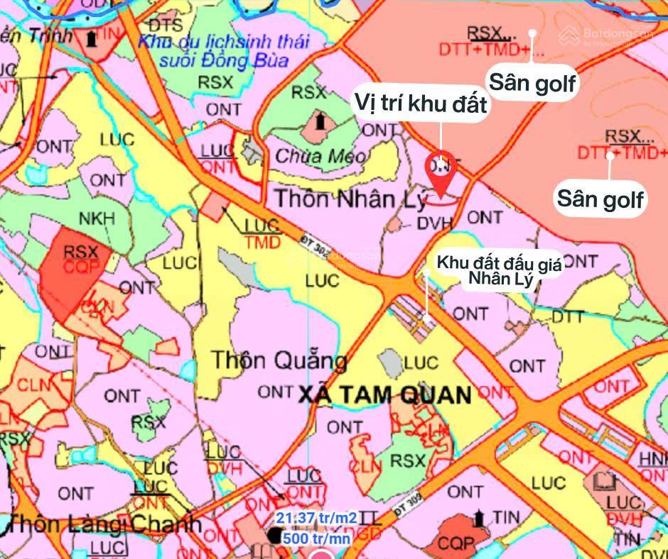 Bán 132.8m2 thổ cư 80m2 tam dương bắc gần nhà văn hóa giá 7xx triệu