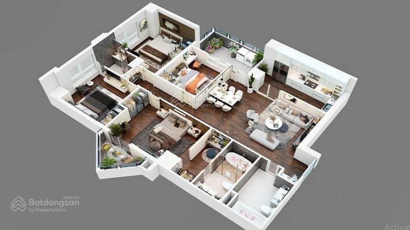 Bán ch 4pn, 3wc, 127m2, giá 6,1 tỷ tại tecco garden, tứ hiệp, thanh trì, hà nội