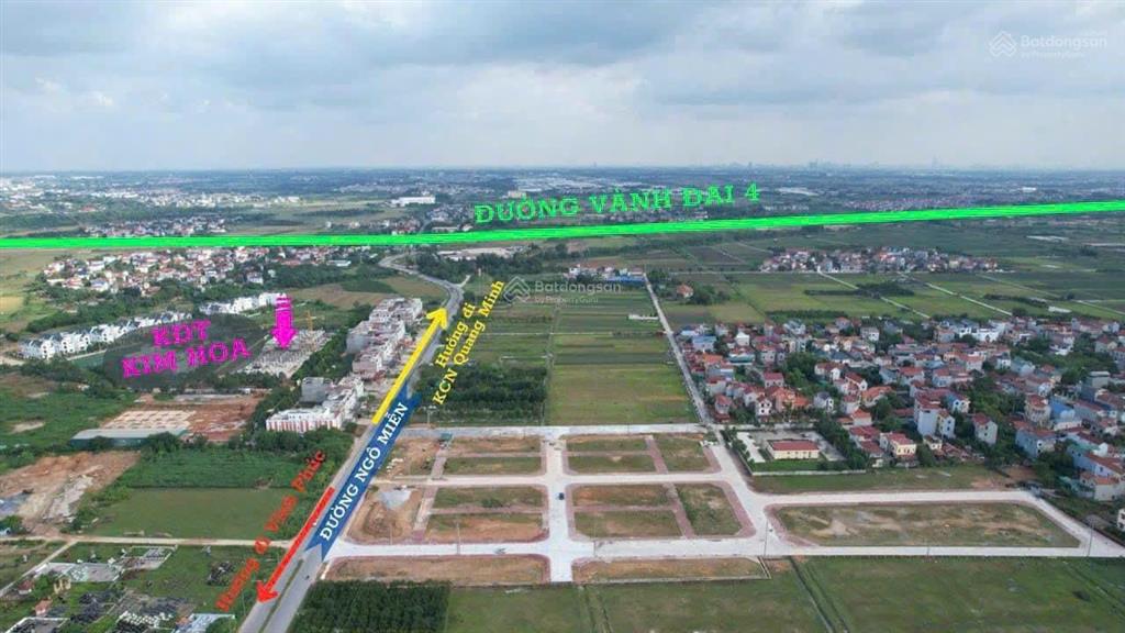 Rẻ nhất khu đấu giá bạch đa, kim hoa, mê linh (cũ) cách vành đai 4 chỉ 1,5km giá 53, xtr/m2