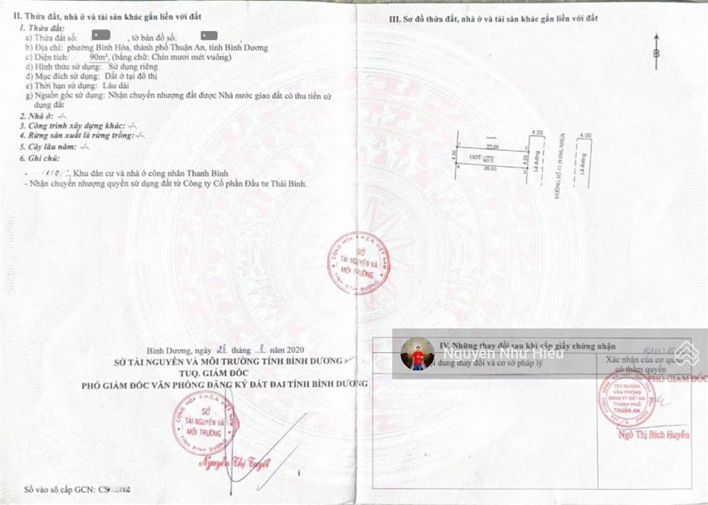 Bán 4 lô đất kdc thanh bình p.bình hòa tp.thuận an