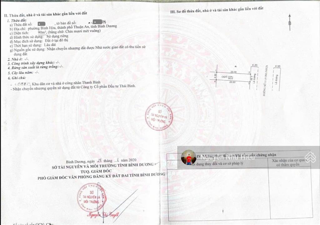 Bán 4 lô đất kdc thanh bình p.bình hòa tp.thuận an