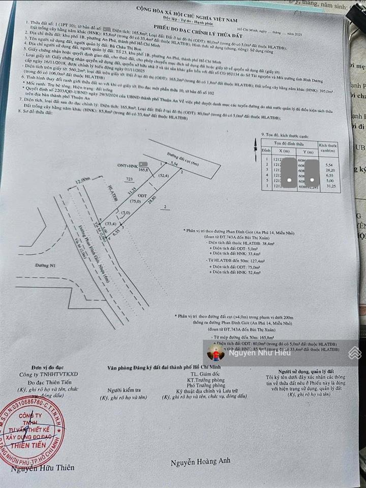 Bán đất rẻ mt kinh doanh, mt đường phan đình giót, p.an phú, tp.thuận an