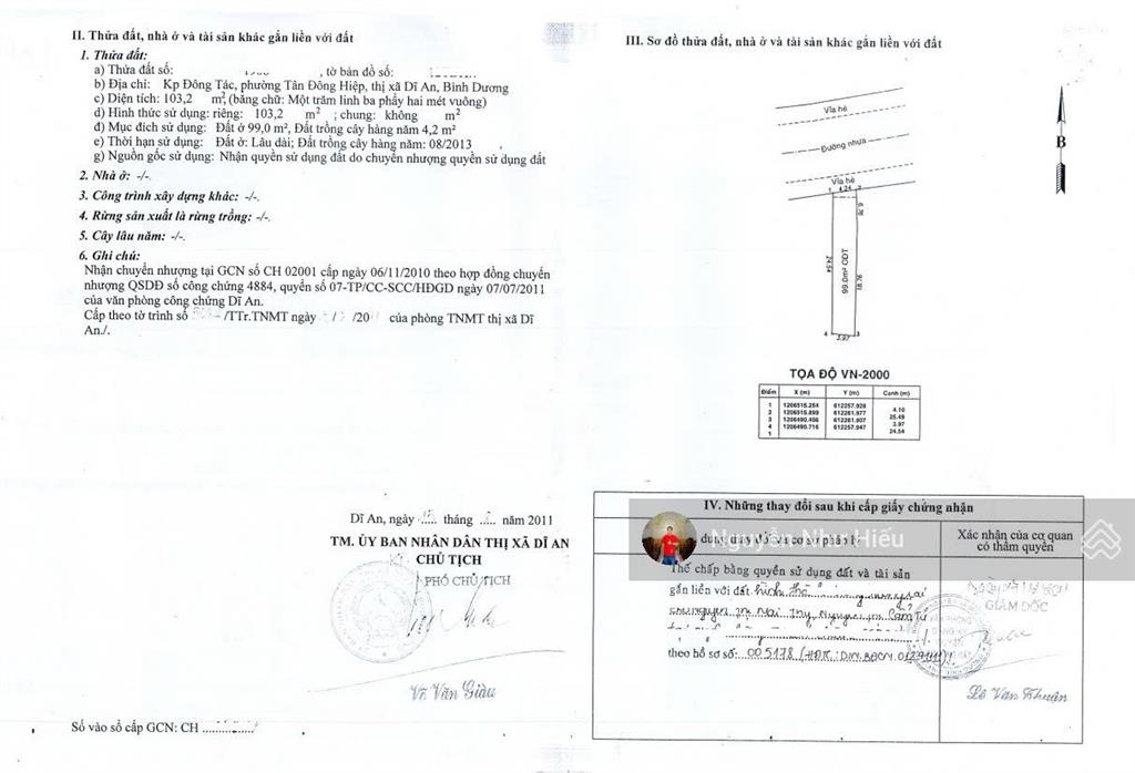 Giảm 300tr bán nhà 1 trệt 1 lầu mt đường nguyễn thái học p.tân đông hiệp tp.dĩ an