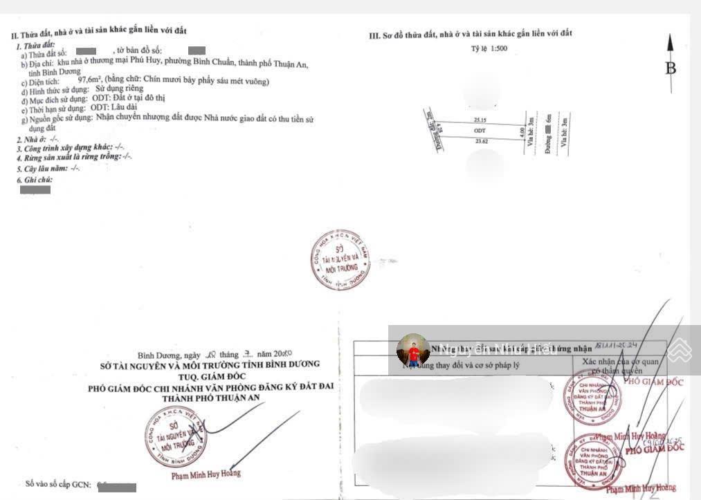 Bán đất 97,6m2 kdc phú hồng thịnh 8 mở rộng, p. bình chuẩn, tp. thuận an