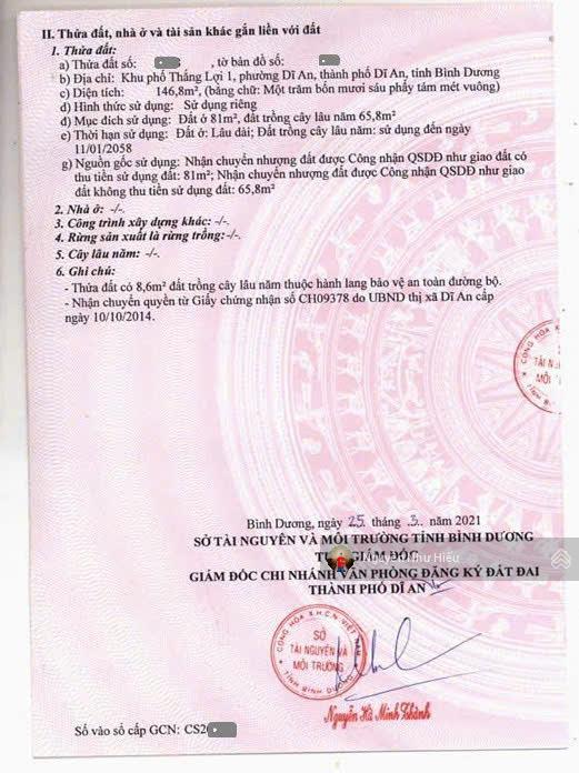 Bán đất ngang 10m giá 4,6 tỷ tl, gần đường lý thường kiệt 100m, p.dĩ an, tp.dĩ an