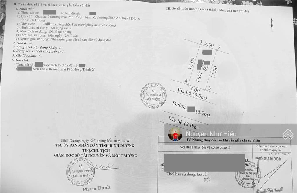 Bán đất kdc phú hồng thịnh 10 cách làng đại học 1,5km p. bình an tp. dĩ an