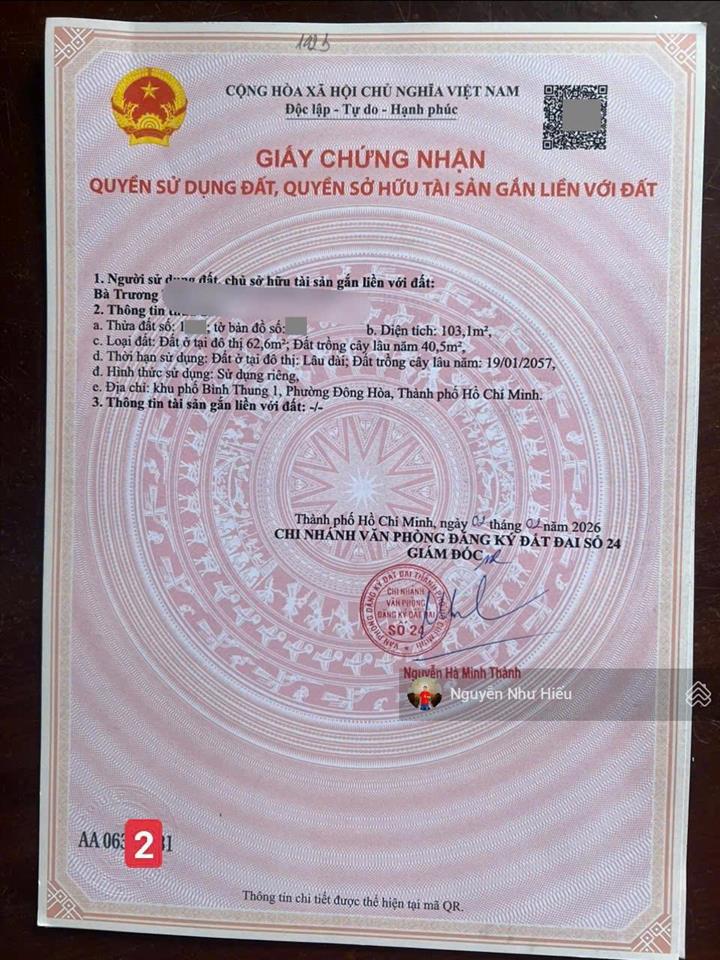 Giảm 150tr bán lô đất liền kề gần làng đại học p. bình an tp. dĩ an
