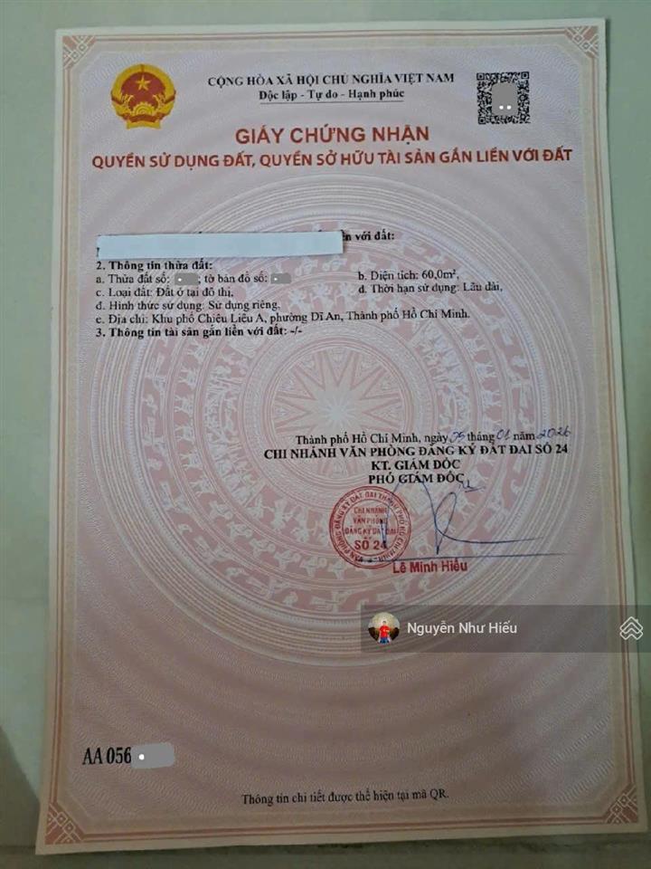 Bán đất rẻ kdc icon central, gần ngã tư 550, p. tân đông hiệp, tp. dĩ an