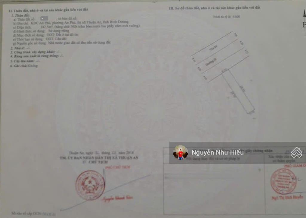 Bán đất tặng dãy trọ kdc an phú gần chợ thông dụng chỉ 200m p. an phú tp. thuận an