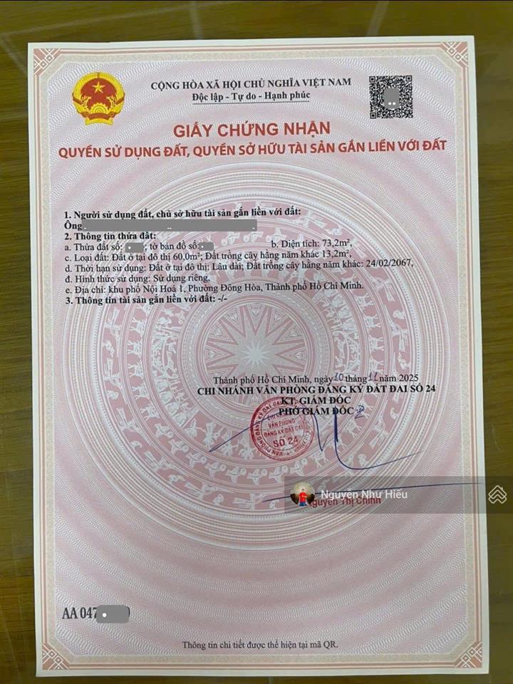 Bán nhà gần làng đại học quốc, p. bình an, tp. dĩ an