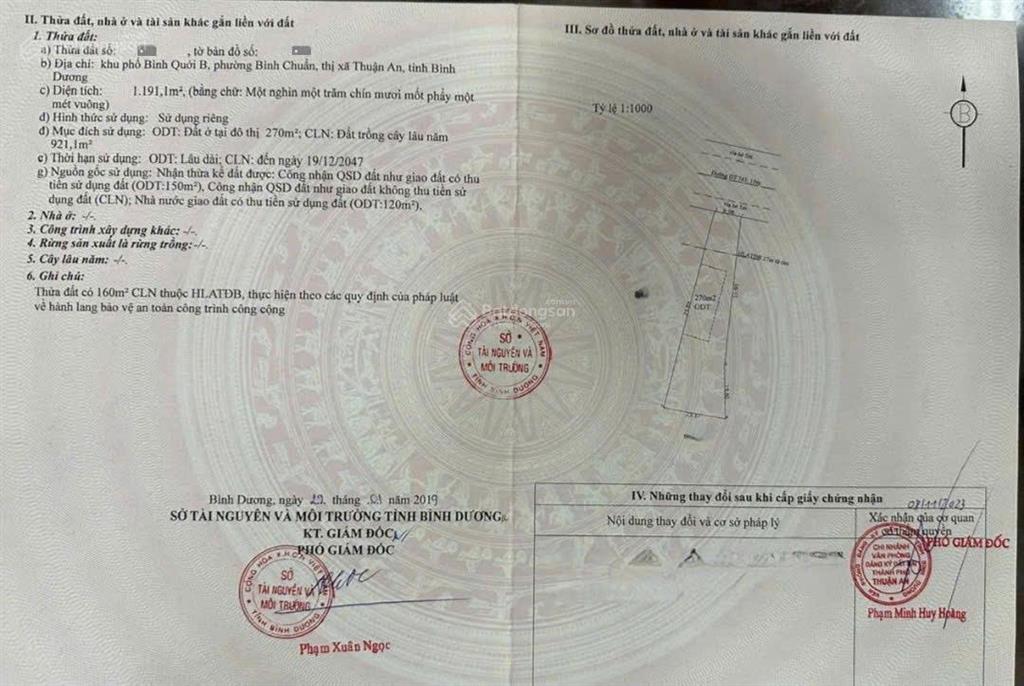 Bán đất mt đường đt743 p. bình chuẩn tp. thuận an