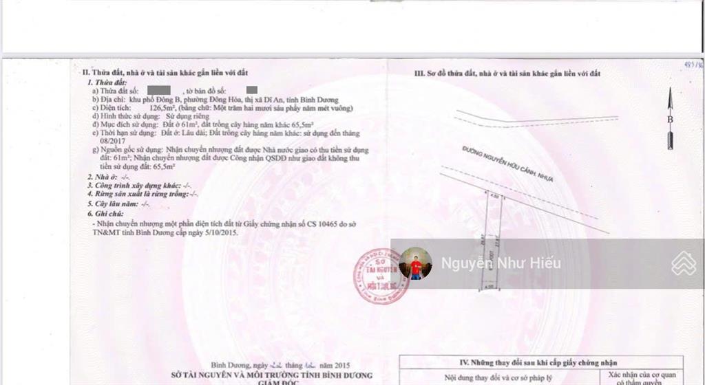 Giảm 700tr bán nhà 1 trệt 1 lầu mt đường nguyễn hữu cảnh p. đông hòa tp. dĩ an