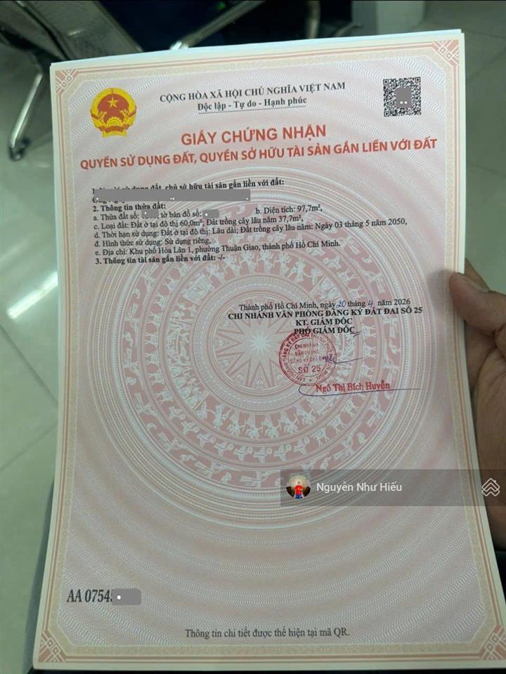 Bán nhà sân để được 2 ô tô, p. thuận giao, tp. thuận an