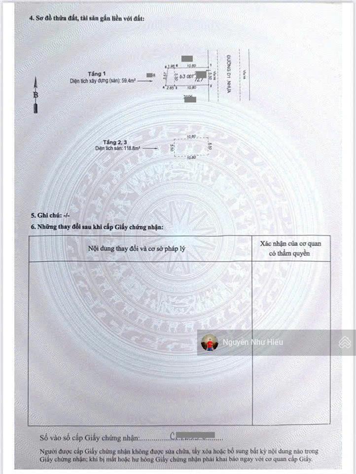 Bán nhà 1 trệt 2 lầu hoàn công gần chợ tân bình p. tân bình tp. dĩ an