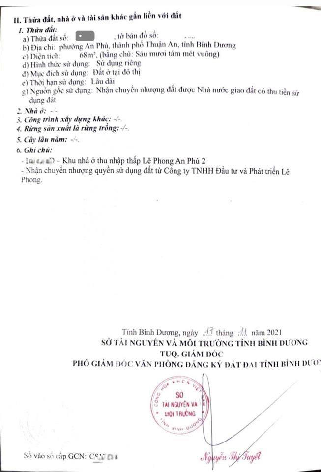 Bán đất rẻ kdc lê phong an phú gần vòng xoay an phú 1km p. an phú tp. thuận an
