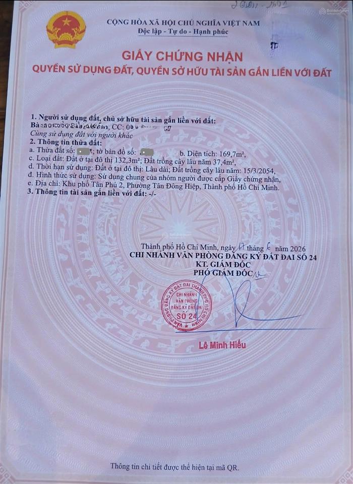 Bán đất ngang hơn 9m sau lưng chợ tân bình, p. tân bình, tp. dĩ an