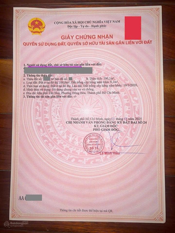 Bán đất mt đường vành đai đại học quốc gia, p. đông hòa, tp. dĩ an