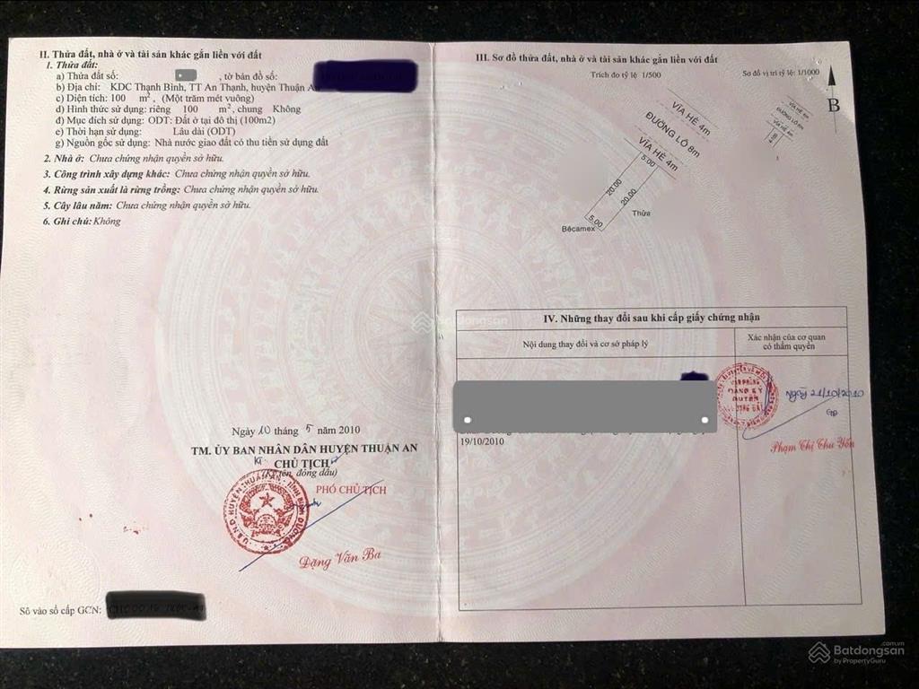 Giảm mạnh bán đất tặng nhà ngang 10m gần aeon mall bình dương, phường an thạnh, thành phố thuận an