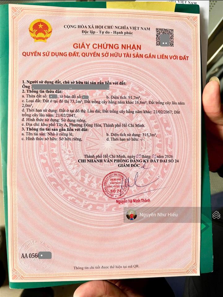 Giảm mạnh cần bán gấp bán nhà mt đường hai bà trưng kinh doanh sầm uất gần go, p.đông hòa, tp.dĩ an
