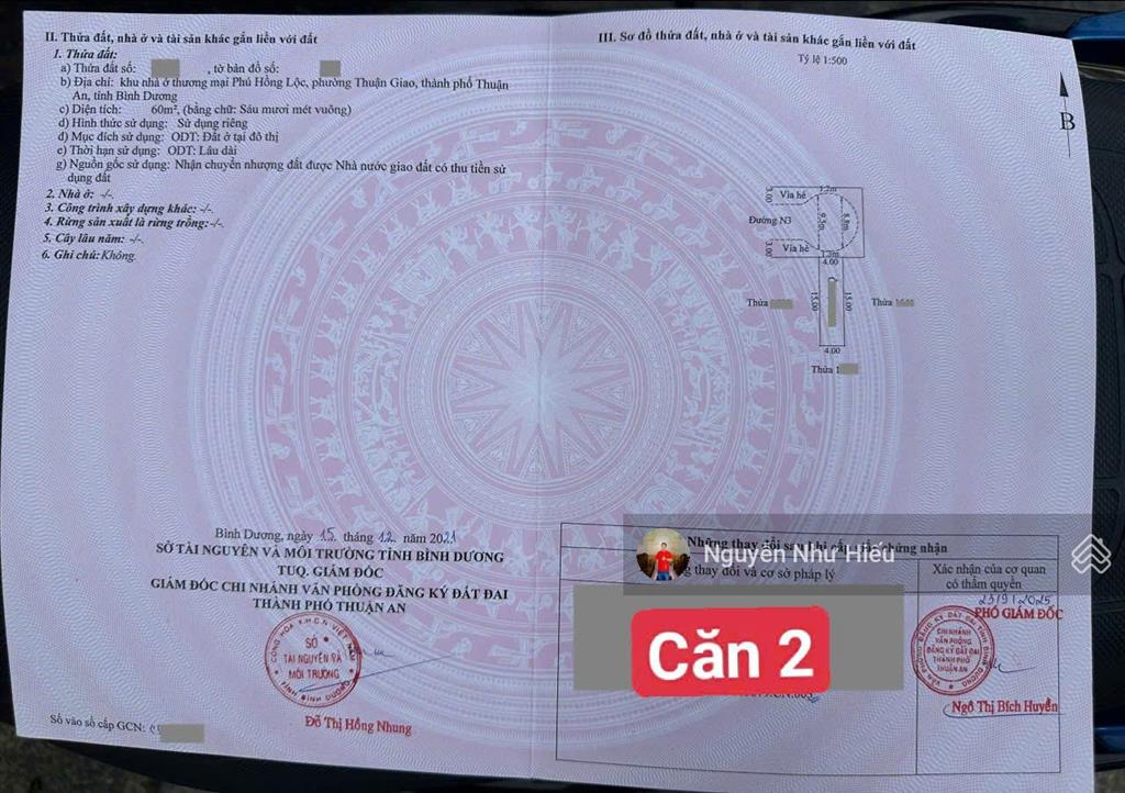 Bán nhà 1 trệt 2 lầu kdc phú hồng lộc gần chợ thuận giao, p. thuận giao, tp. thuận an