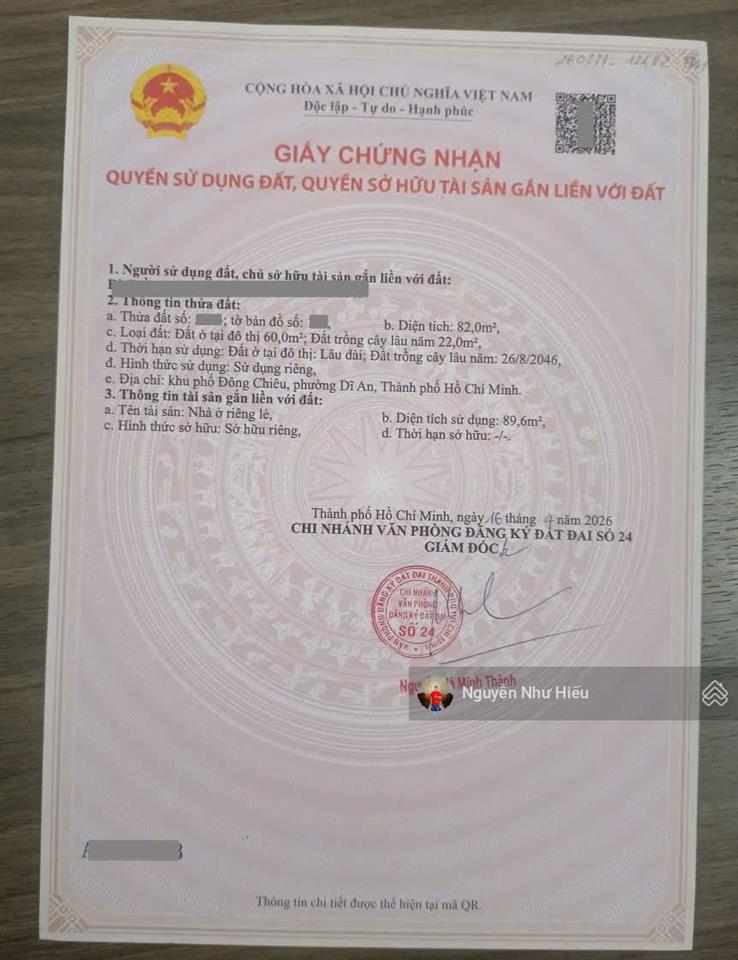 Bán nhà ngang 10m có sân ô tô ngay ngã tư chiêu liêu 200m, p.tân đông hiệp, tp.dĩ an