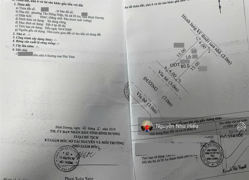 Bán đất trục chính kdc icon central cạnh chợ thông dụng, p. tân đông hiệp, tp. dĩ an